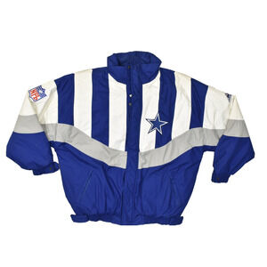 Vintage Apex One Dallas Cowboys NFL Puffer Jacket Men's XL Limited Edition Blue
